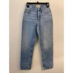 Everlane The Cheeky Jean Denim Light Blue Wash 25 Regular 100% Cotton High Rise